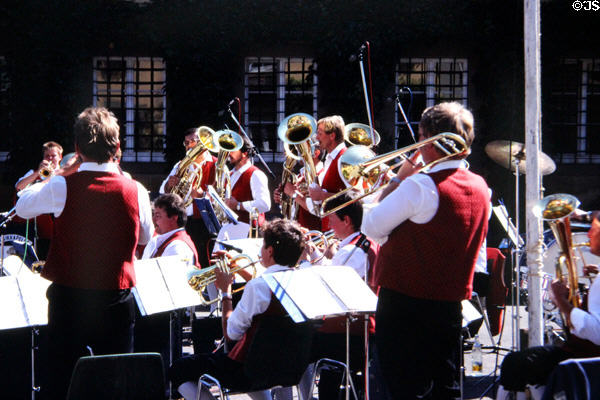 Band playing on festive occasion. Bad Mergentheim, Germany.