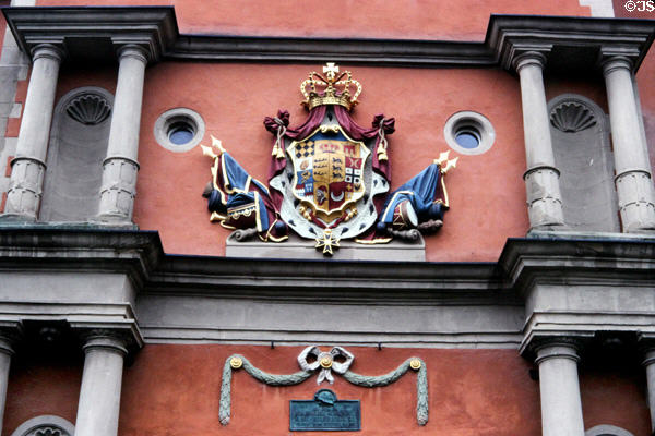 Coat of Arms over entrance to Castle of Teutonic Order. Bad Mergentheim, Germany.