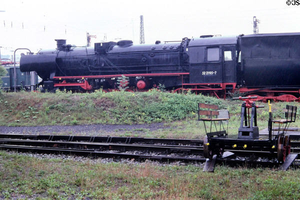 Bavarian Railway Museum (1985) located in the old locomotive sheds at Nördlingen station. Nördlingen, Germany.