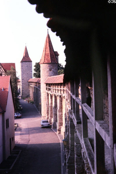 View from Burgtor (Castle Gate). Rothenburg ob der Tauber, Germany.
