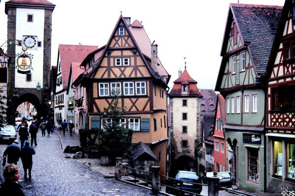 Siebers Turm (tower) & Koblzeller Turm. Rothenburg ob der Tauber, Germany.