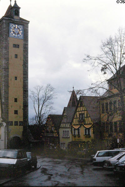 Burgtor (Castle Tower & Gate). Rothenburg ob der Tauber, Germany.