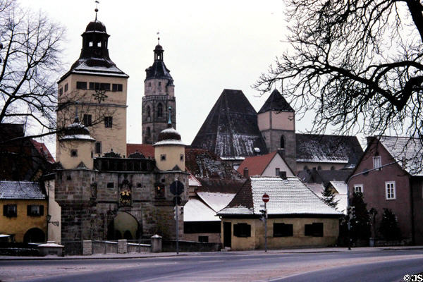 Ellinger Tor (tower) once gateway to city from the north. Weissenburg, Germany.