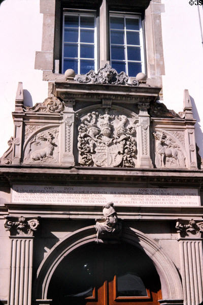 Doorway of Alte Kanzlei (Old Chancellery) (1544-46 with later additions & restorations) on Schillerplatz. Stuttgart, Germany.