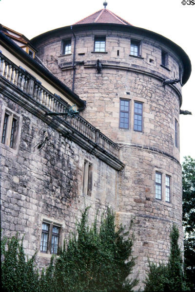 Schloss (Castle) Hohentübingen tower from Renaissance era. Tübingen, Germany.