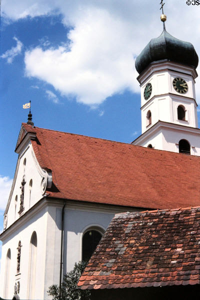 St Sebastian Church in Bavaria. Reichenbach, Germany. Style: Baroque.