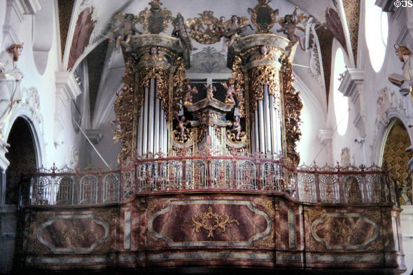 St Magnus Abbey Church organ. Bad Schussenried, Germany.