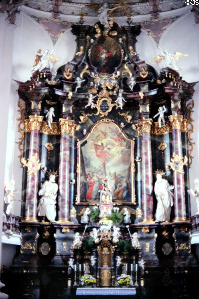 Steinhausen Pilgrimage Church high altar. Steinhausen, Germany.