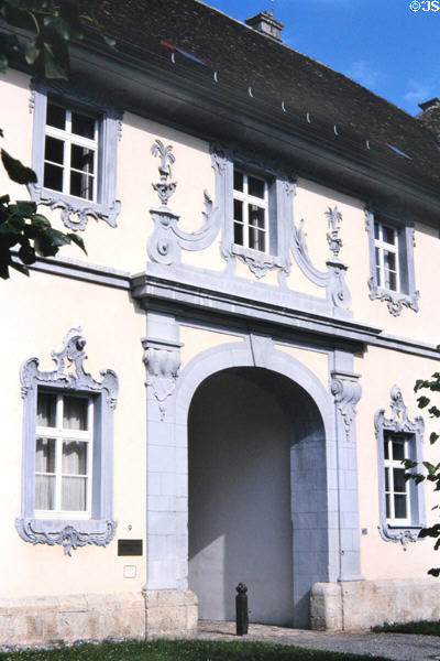 Cloister building with baroque framing of windows. Obermarchtal, Germany.