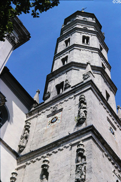 Steeple of Neresheim Abbey. Germany.