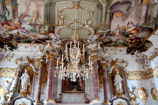 Baroque details in Goldener Saal at Academy for teacher training. Dillingen, Germany.