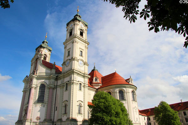 Towers & apses of Ottobeuren Abbey. Ottobeuren, Germany.