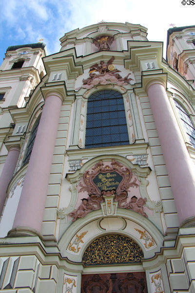 Baroque entrance to Ottobeuren Abbey. Ottobeuren, Germany.