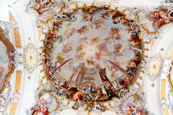 Ceiling fresco by Johann & Franz Zeiller at Ottobeuren Abbey. Ottobeuren, Germany.