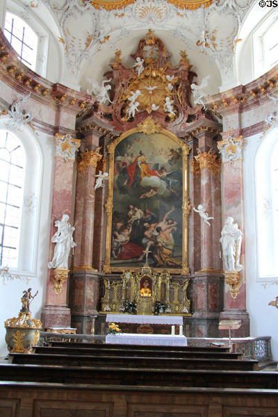 Anastasia chapel (1750-53) of St Benedict church at Benediktbeuern Abbey. Germany.