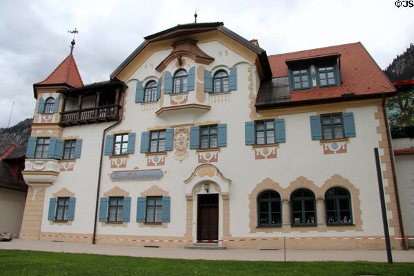 Side view of Bavarian Kings Museum. Füssen, Germany.