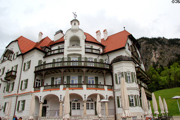 Right wing on building of Bavarian Kings Museum. Füssen, Germany.