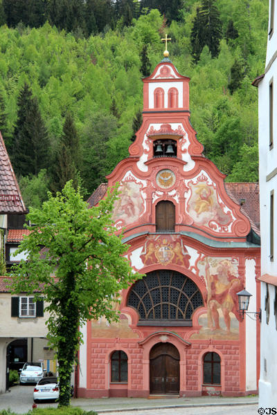 Holy Spirit Hospital Church (1749), built as part of medieval hospital. Füssen, Germany. Style: Baroque.