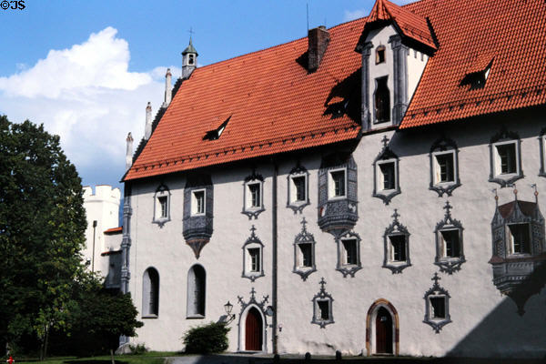 Courtyard facade of Hohes Schloss. Füssen, Germany.