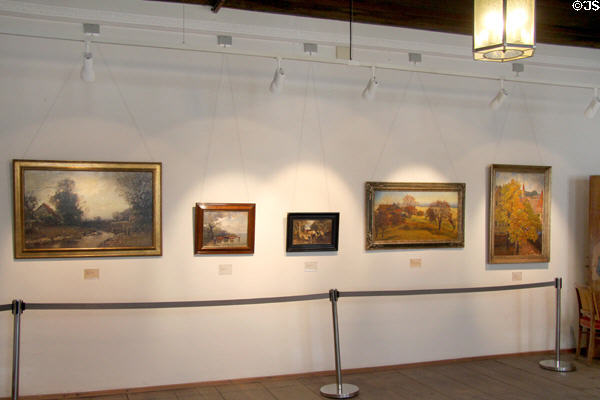 Landscape paintings in State Gallery at Hohes Schloss zu Füssen. Füssen, Germany.