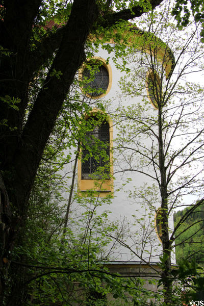 Semi-circular apse of Basilica St Mang. Füssen, Germany.