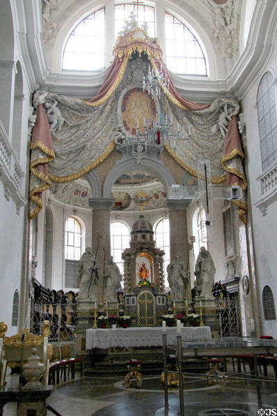 Baroque High Altar of Basilica St Mang. Füssen, Germany.