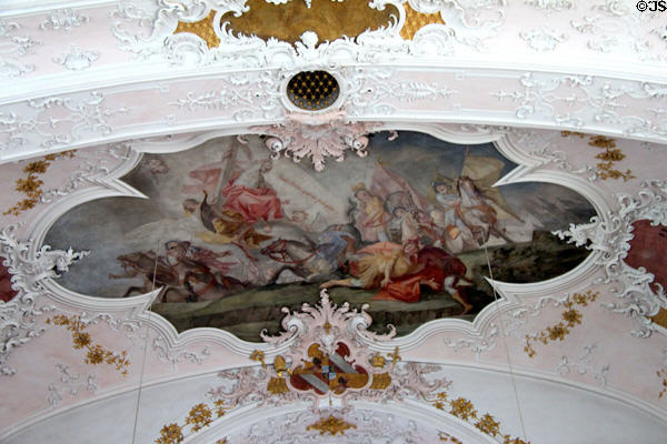 Conversion of St Paul painting in Church of Sts Peter & Paul. Mittenwald, Germany.