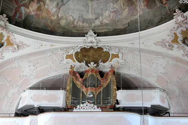 Ornate organ in Church of Sts Peter & Paul. Mittenwald, Germany.