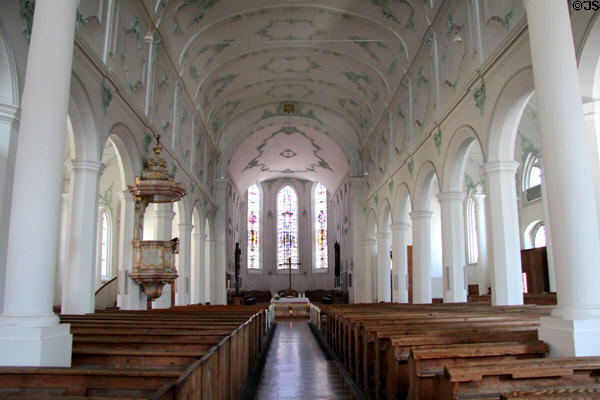 Interior of St. Stephan's Evangelical-Lutheran Church. Lindau im Bodensee, Germany.