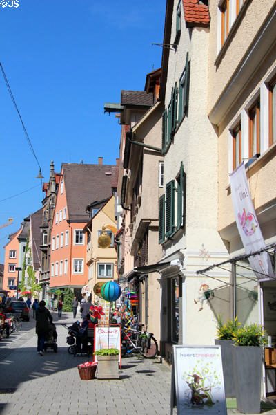 Streetscape in Market Area. Ulm, Germany.