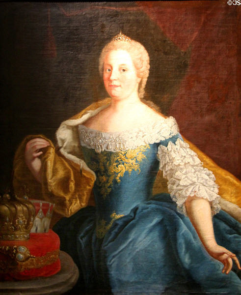 Kaiserin Maria Theresa portrait (18thC) from Vienna at Danube Schwabian Museum. Ulm, Germany.