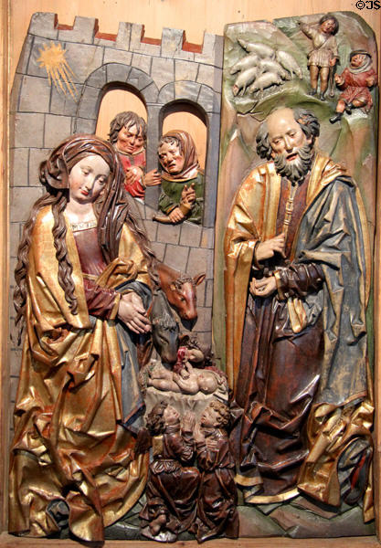 Carved Nativity (c1515) by Niklaus Weckmann from Attenhofen at Ulmer Museum. Ulm, Germany.