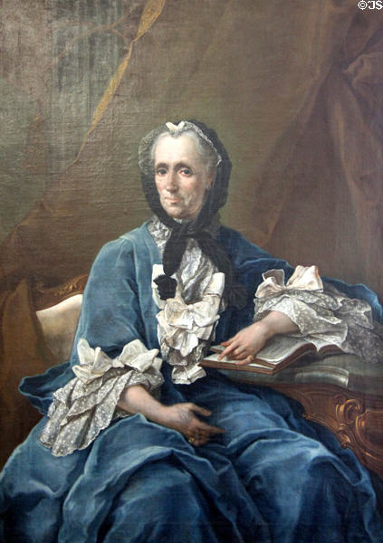 Portrait of Maria Barbara Hermann (1766) by Franz Georg Hermann at Ulmer Museum. Ulm, Germany.