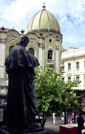 Plaza beside city hall in Quito. Ecuador.