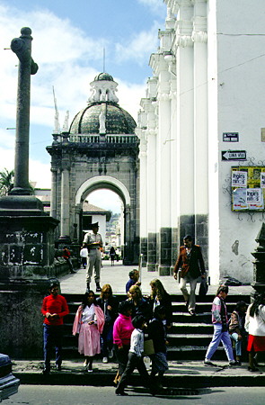 Side of Cathedral in Quito. Ecuador.