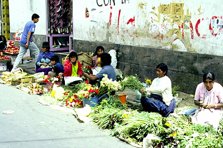 The market area in Quito. Ecuador.