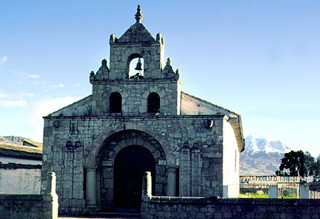 La Balbanera, a small chapel near Cajabamba, originally built in 1534 then destroyed by earthquake in 1797 and since rebuilt. Ecuador.