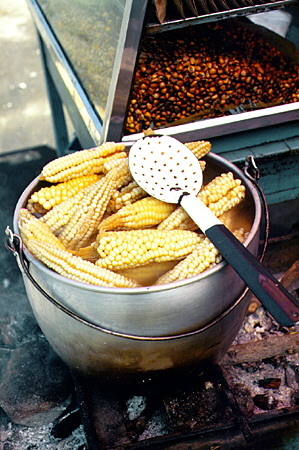 Cooked corn on the way to Otavalo. Ecuador.