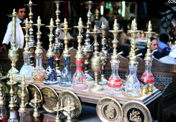 Waterpipes or hookahs in market in Cairo. Egypt.
