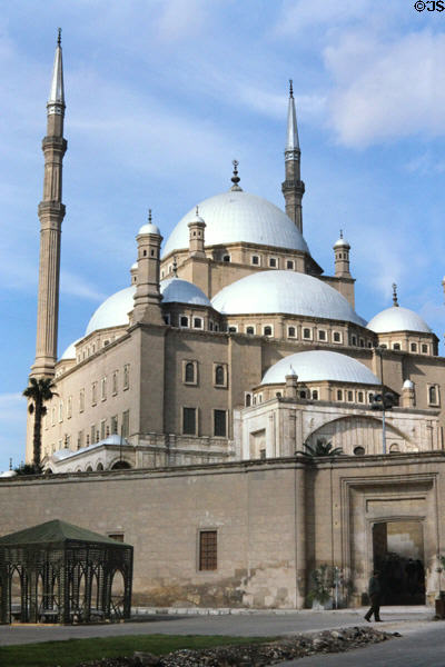Great Mosque of Muhammad Ali Pasha (aka Alabaster Mosque) (1848). Cairo, Egypt. Style: Ottoman.