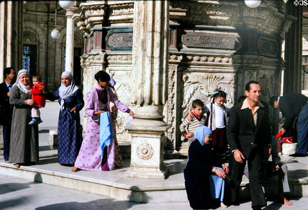 People at Alabaster Mosque in Cairo. Egypt.