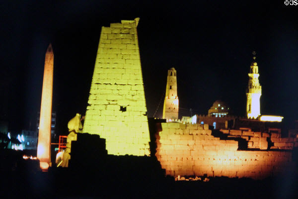 Temple of Karnak at night. Egypt.