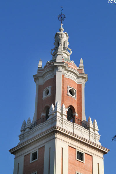 Central tower of Museum of America. Madrid, Spain.