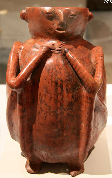 Calima culture ceramic vessel (800-1500 CE) from Colombia at Museum of America. Madrid, Spain.