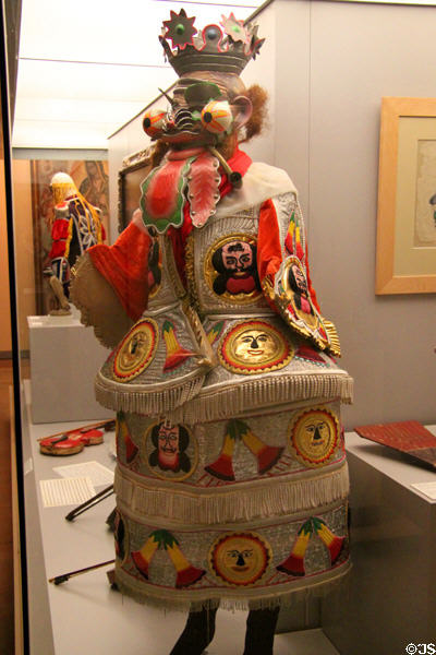 Black culture carnival costume (20thC) from Oruro, Bolivia at Museum of America. Madrid, Spain.