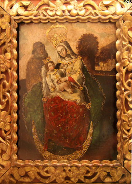 Virgin of Mongui painting (17thC) from Colombia at Museum of America. Madrid, Spain.