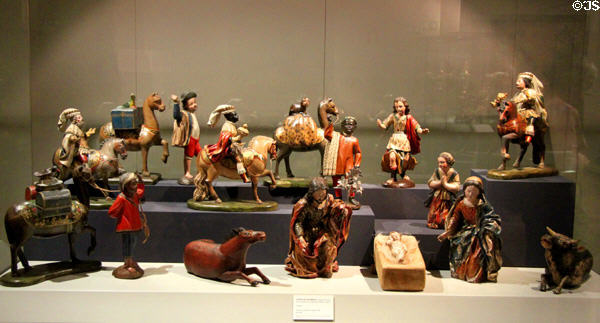 Nativity figures wood carvings (18thC) from Ecuador at Museum of America. Madrid, Spain.