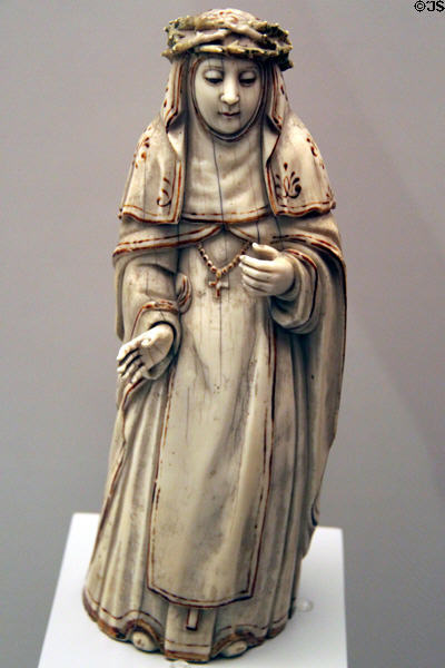 St Rose of Lima ivory carving (17thC) from Mexico at Museum of America. Madrid, Spain.