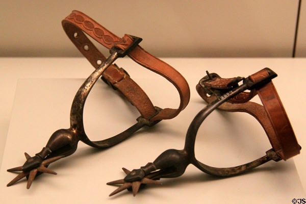 Gaucho spurs (19thC) from Argentina at Museum of America. Madrid, Spain.