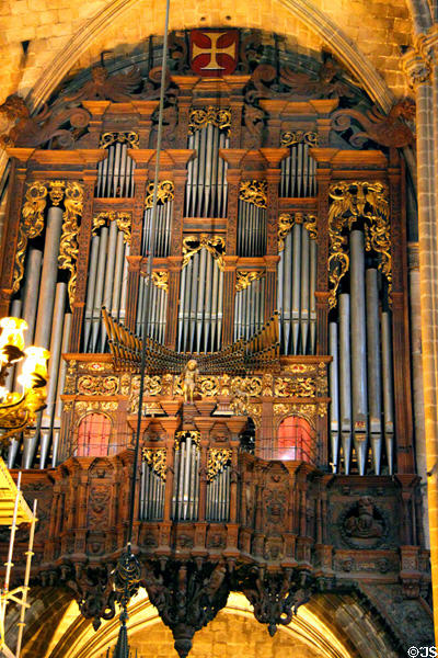 Organ of Barcelona Cathedral. Barcelona, Spain.